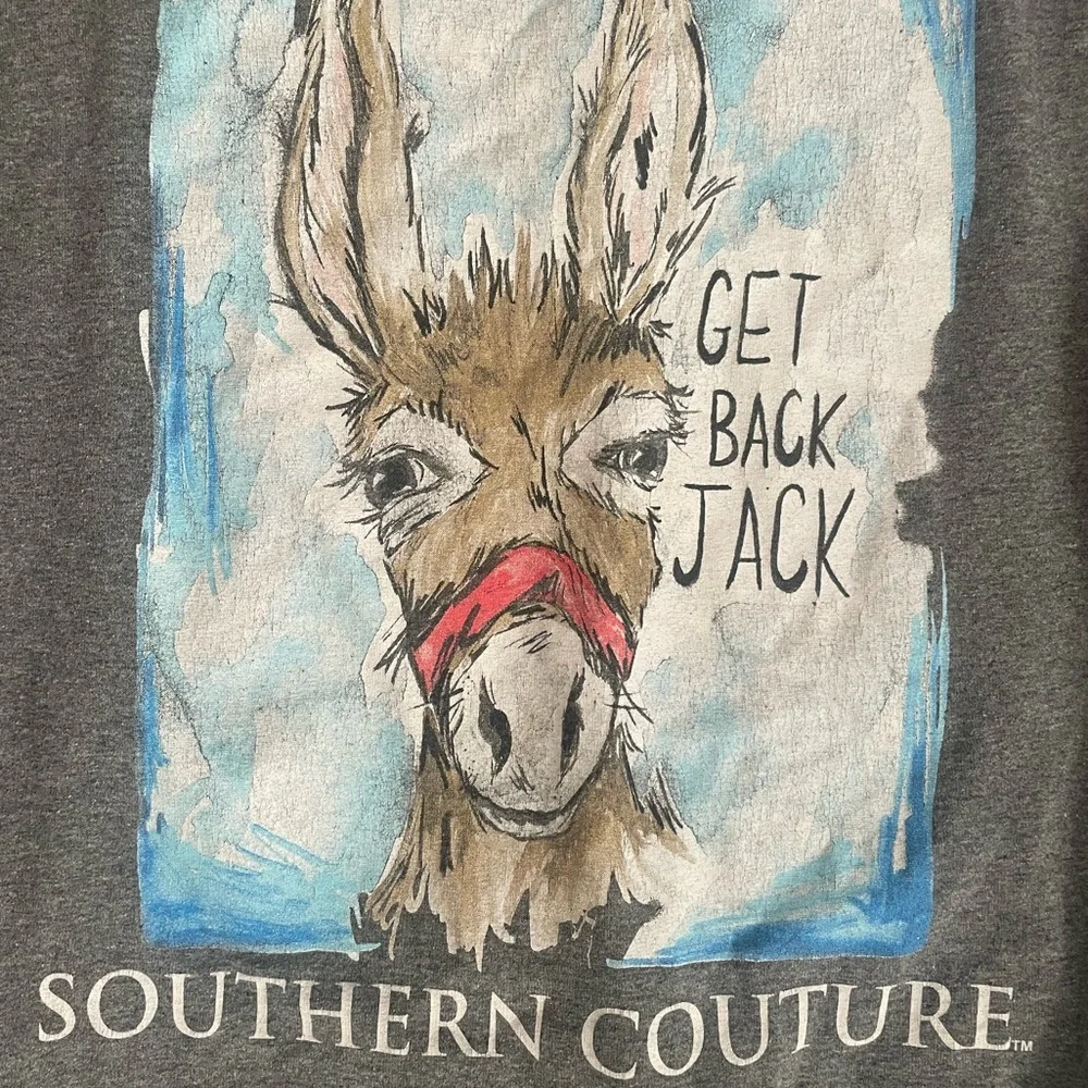 Southern Couture Gray Kids Donkey Tee - Picture 3 of 5